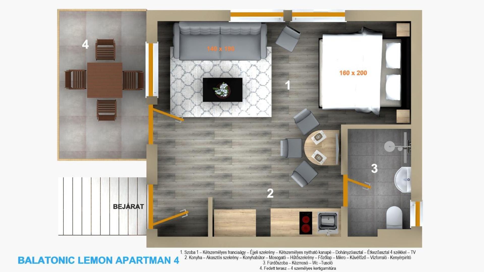 Balatonic Lemon Apartmanhaz Siófok Habitación foto